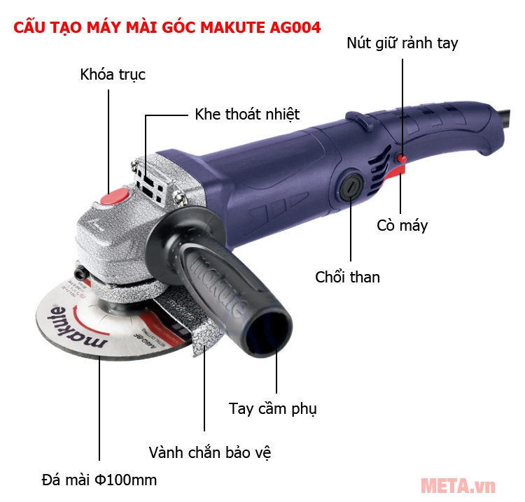 Máy mài góc Makute AG004 100mm