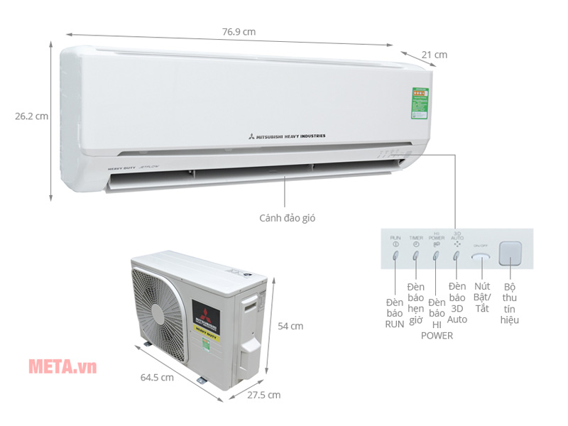 Điều hòa Mitsubishi Heavy 13.000BTU SRK/SRC13CRS-S5
