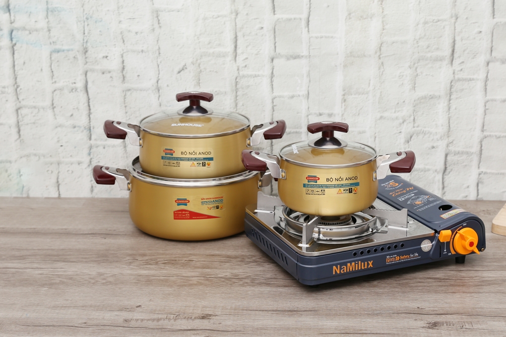 Bộ nồi anod Sunhouse SH6634EB