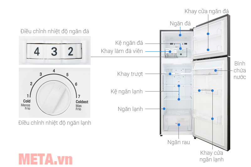 Tủ lạnh LG Inverter GN-D255BL (255 lít)