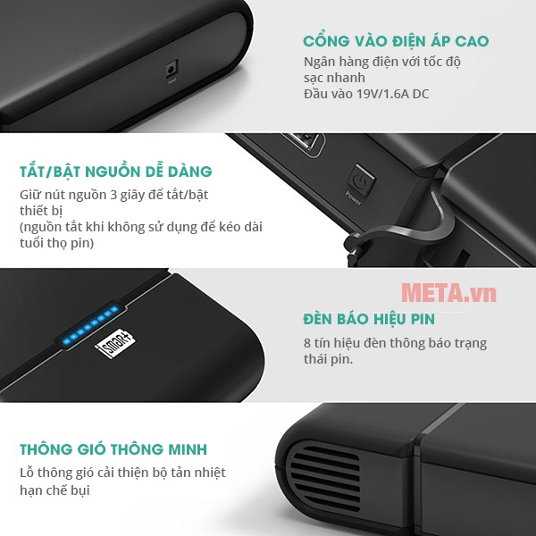 Vật liệu vỏ được làm từ hạt nhựa ABS+PC cao cấp