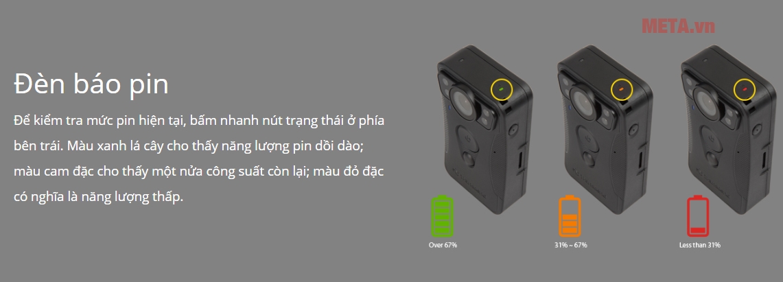 Camera sử dụng loại pin Li-Polymer