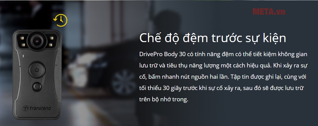 Máy quay hành trình Transcend có độ phân giải cao cho hình ảnh sắc nét