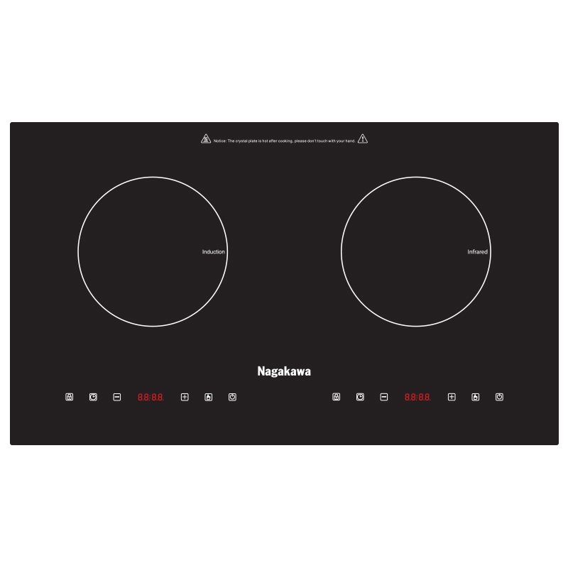 Bếp điện từ đôi Nagakawa NAG1201 (73 cm) - Hàng Chính Hãng