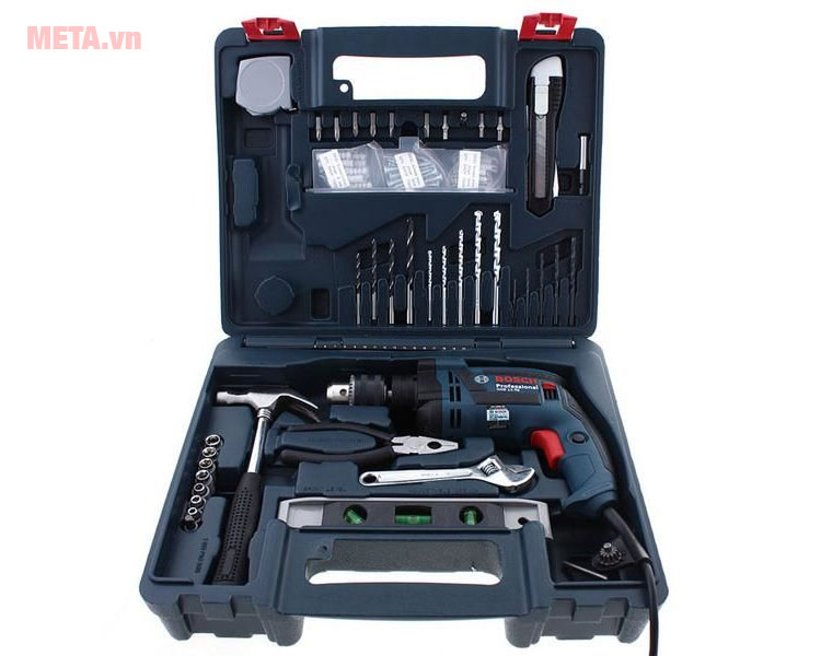 Máy khoan động lực Bosch GSB 13 RE - 06012271K3 (gồm bộ set 100 món)