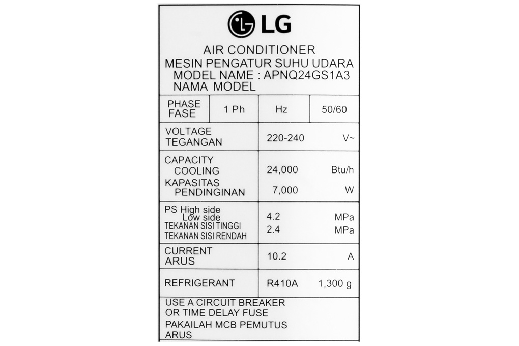 Điều hòa tủ đứng LG 1 chiều Inverter 24000BTU APNQ24GS1A3(A4)/APUQ24GS1A3(A4)