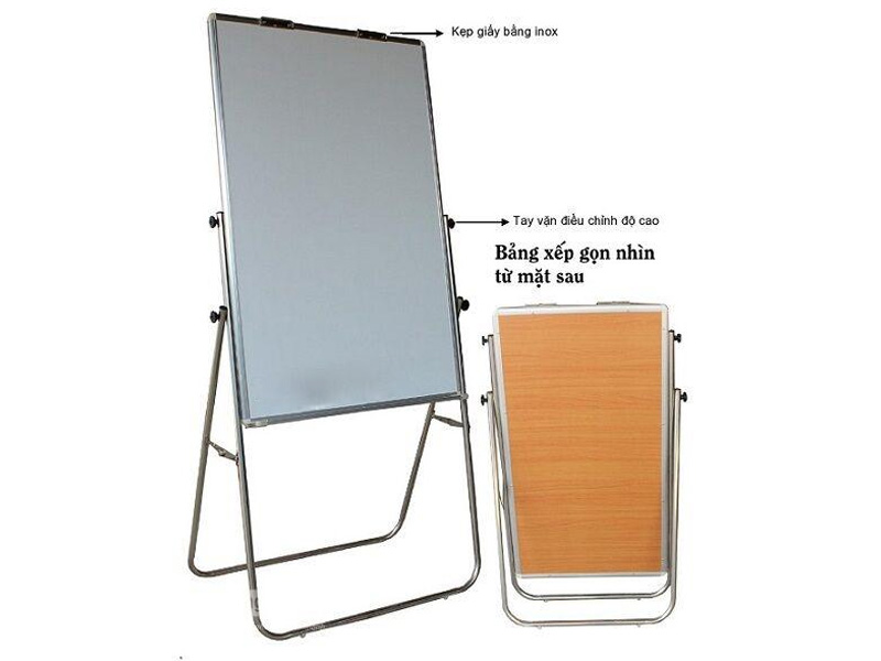 Bảng Flipchart từ tính, chân inox Bavico 100 x 60cm