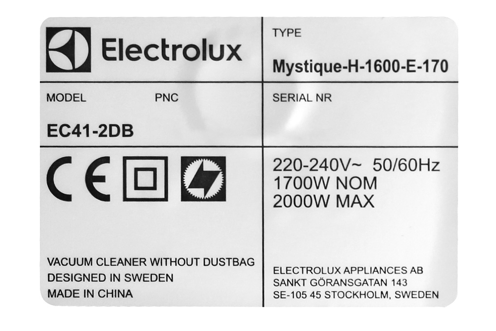 Máy hút bụi Electrolux EC41-2DB 2000W