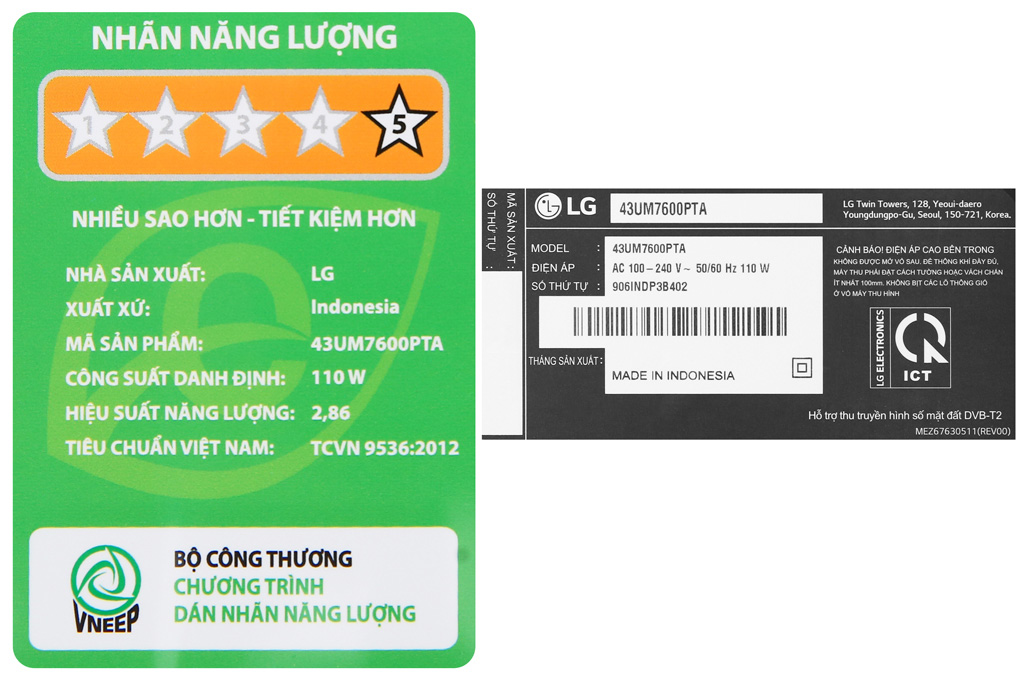 Smart Tivi LG 4K 43 inch 43UM7600PTA