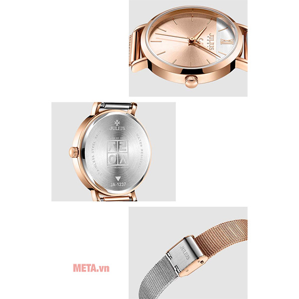Đồng hồ nữ JA-1237 Julius Hàn Quốc dây thép