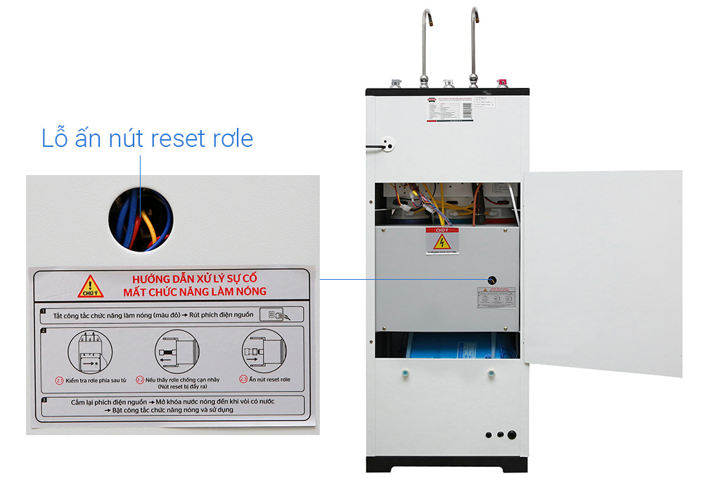 Máy lọc nước R.O tích hợp nóng lạnh 10 lõi Sunhouse SHR76210CK