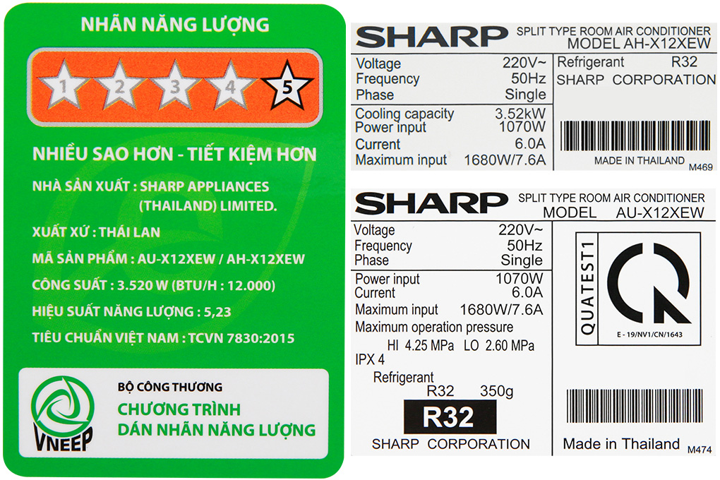 Điều hòa 1 chiều Sharp inverter 18000BTU AH-X18XEW (Gas R32)