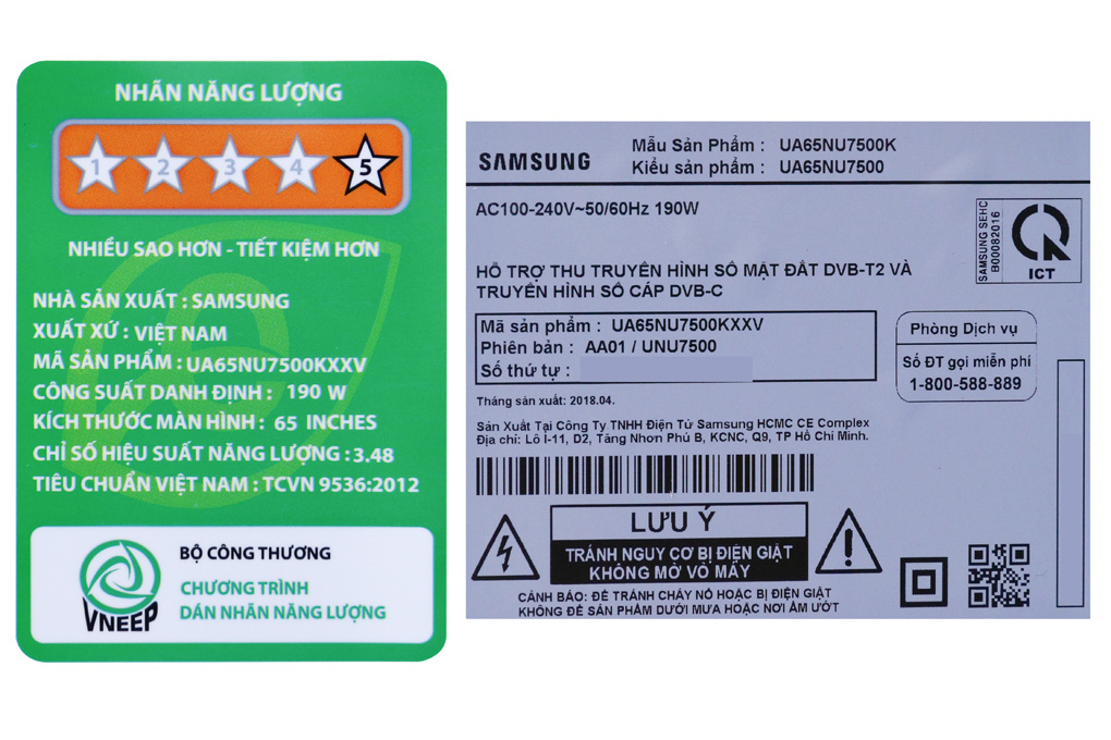 Smart Tivi Cong Samsung 4K 65 inch UA65NU7500