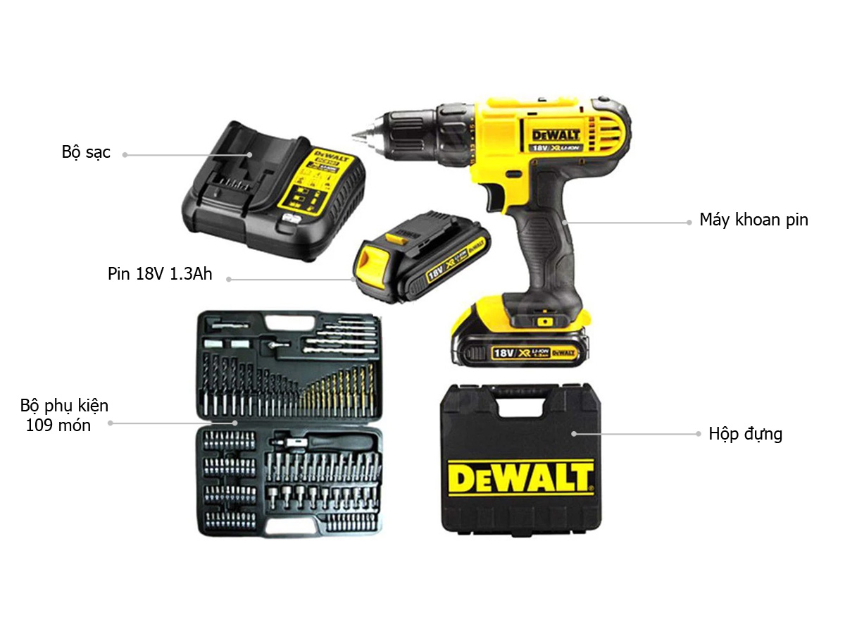 Máy khoan vặn vít dùng pin Dewalt DCD771C2A-B1