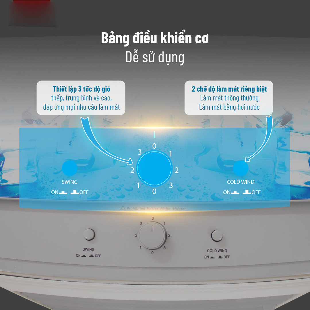 Máy làm mát không khí Nagakawa NFC999 (70L, nắp mặt kính)