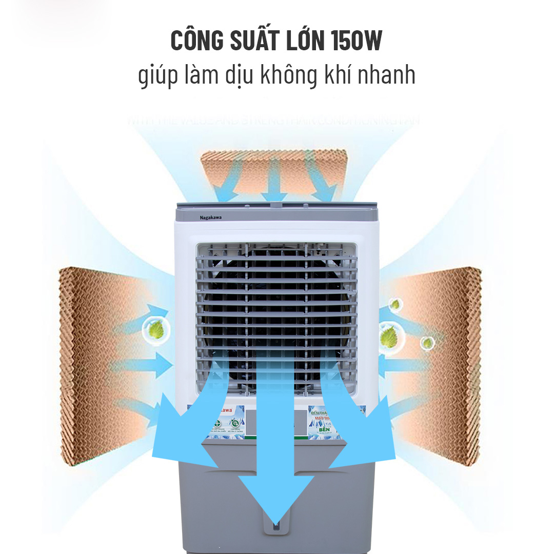 Máy làm mát không khí Nagakawa NFC999 (70L, nắp mặt kính)