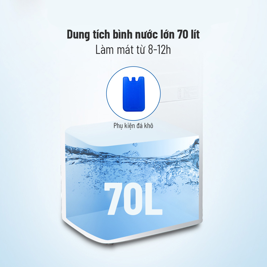 Máy làm mát không khí Nagakawa NFC999 (70L, nắp mặt kính)