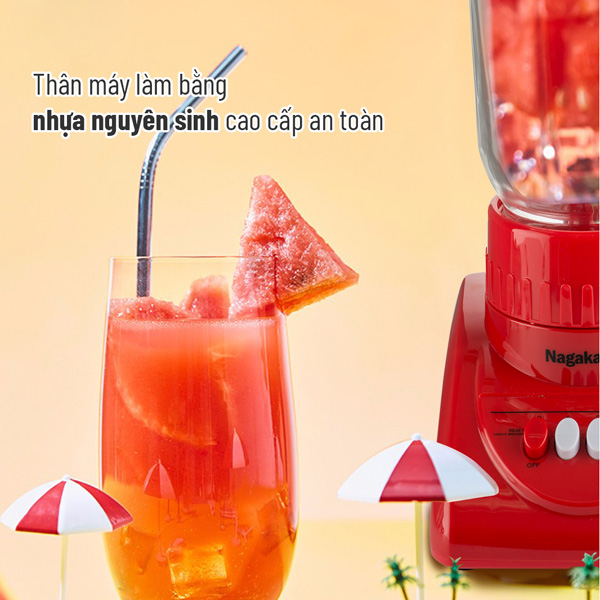 Máy xay sinh tố 2 cối thủy tinh Nagakawa NAG0806 (300W)