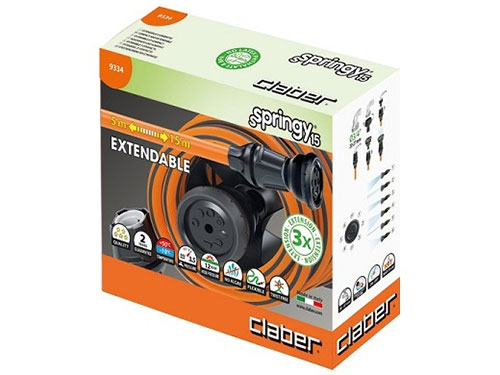 Cuộn vòi dây co giãn Claber 9334 15m/Spingy 15m