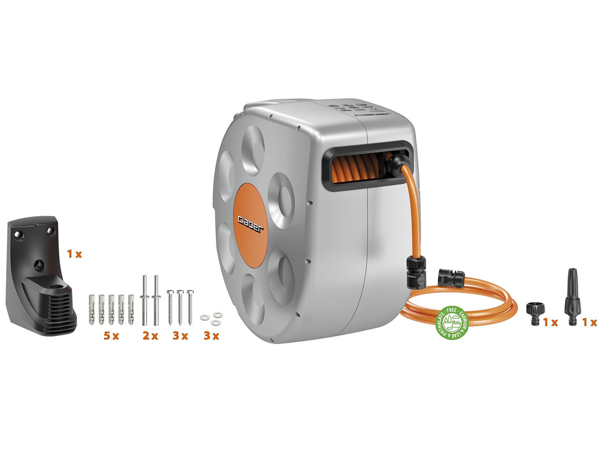 Cuộn vòi tưới cây Claber 8697 Rotoroll Evolution 30m