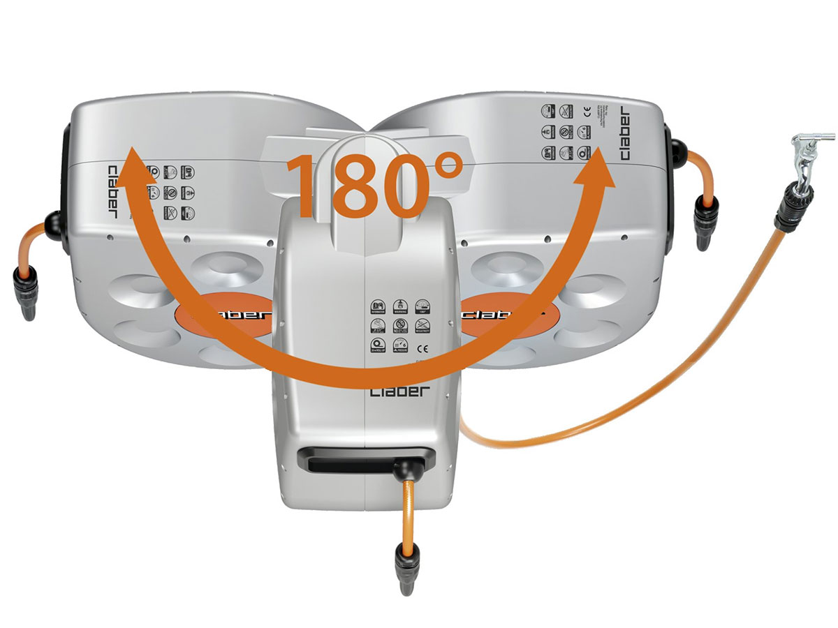 Cuộn vòi tưới cây Claber 8697 Rotoroll Evolution 30m