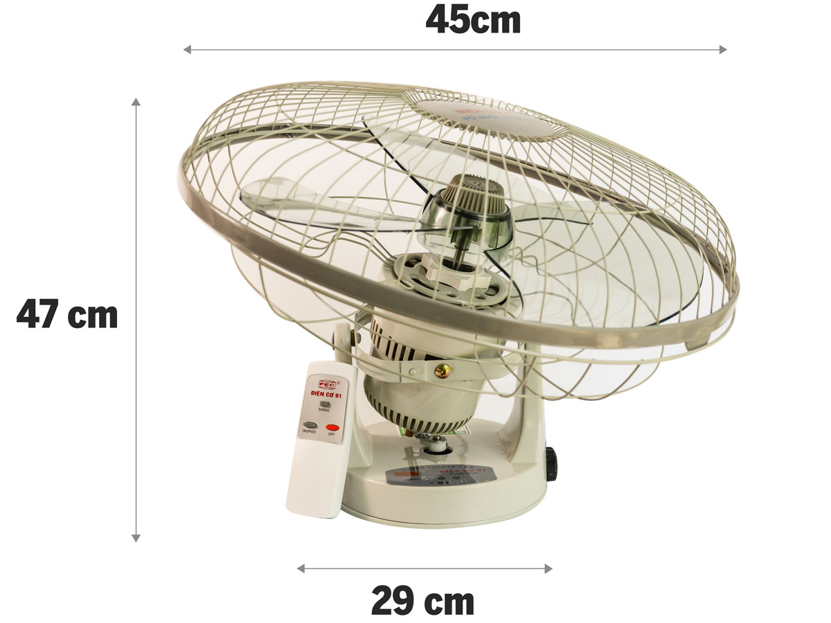 Quạt đảo trần Điện Cơ 91 QĐT400ĐK (Có điều khiển)