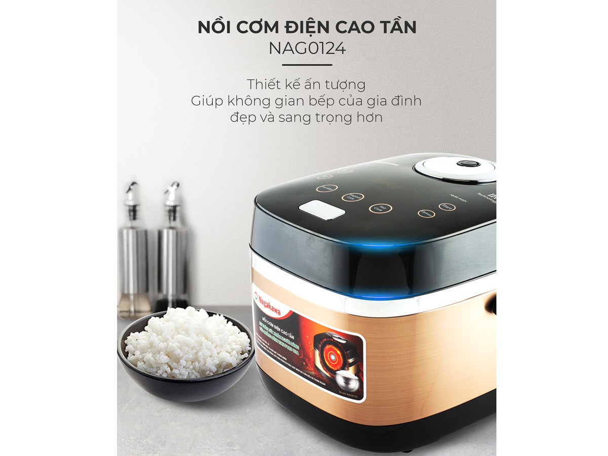 Nồi cơm điện cao tần Nagakawa NAG0124 (1.8 lít)