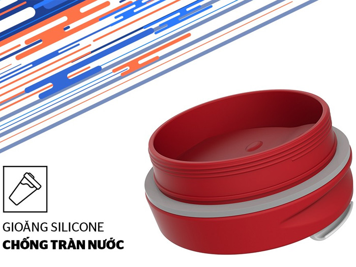 Bình cách nhiệt BioZone màu trắng đỏ KB-WA500P1WR