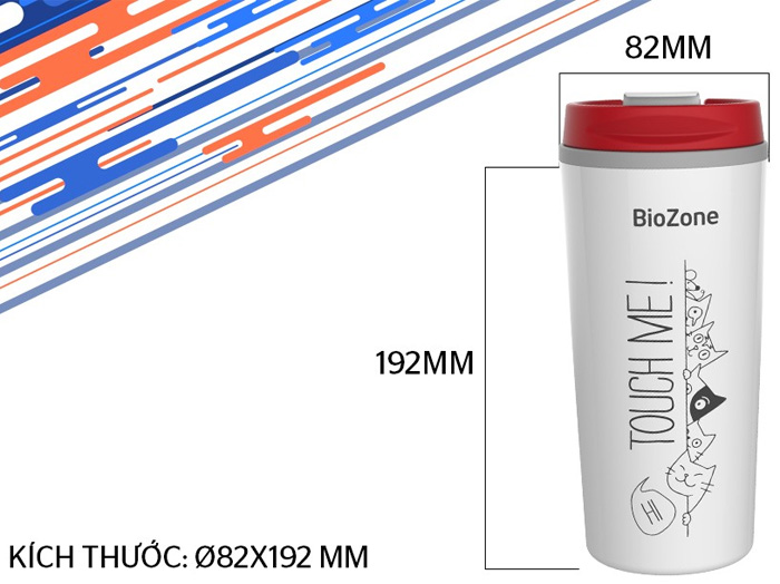 Bình cách nhiệt BioZone màu trắng đỏ KB-WA500P1WR