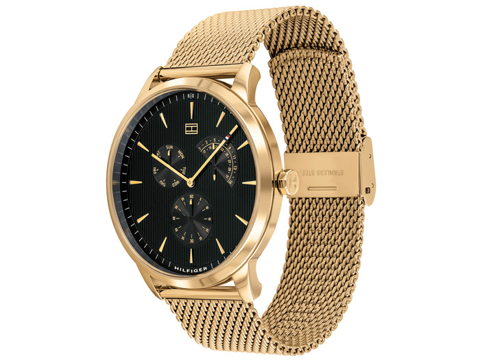 Đồng hồ nam Tommy Hilfiger 1710386 (Dây lưới, lịch thứ ngày, kích thước mặt 44mm)