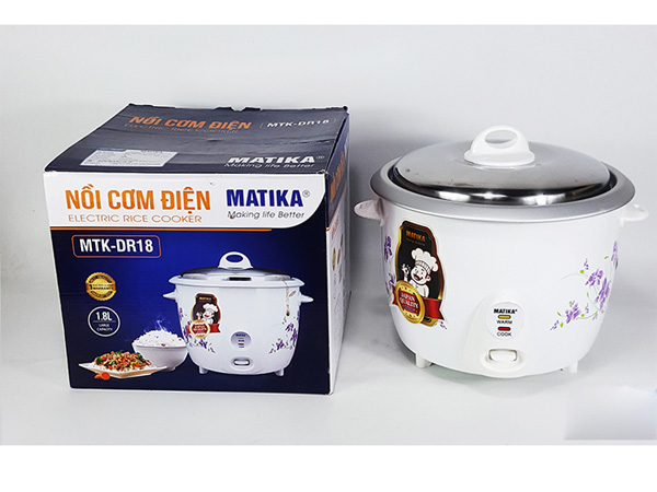 Nồi cơm điện nắp rời Matika MTK-DR18 (1.8 lít)