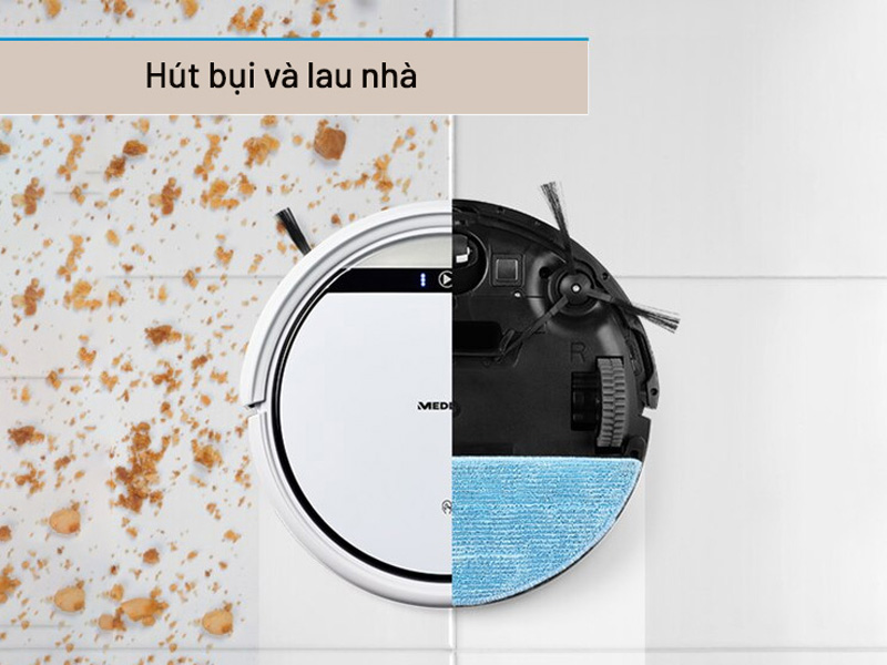 Robot hút bụi lau nhà thông minh Medion MD 19510 - Hàng chính hãng