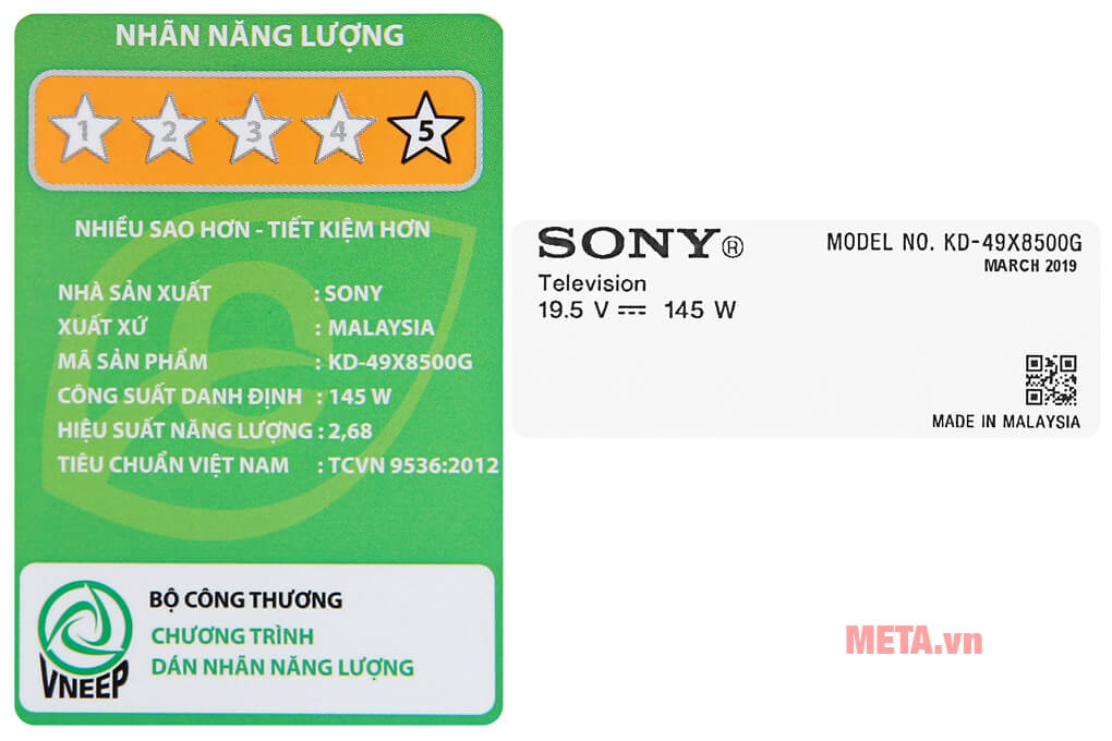 Tivi Sony Android 4K 49 inch KD-49X8500G (Đen)