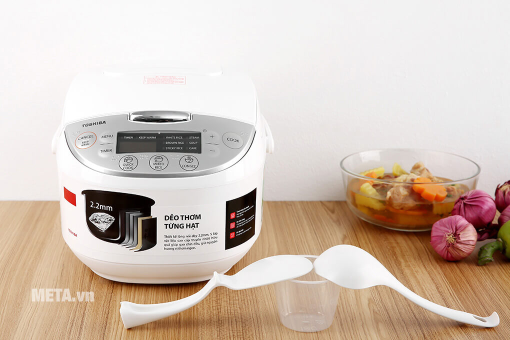 Nồi cơm điện tử Toshiba 1 lít RC-10DH2PV (W)