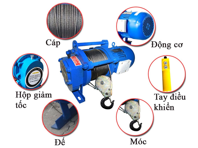 Tời đa năng 3 pha Kenbo KCD 500/1000 - 380V