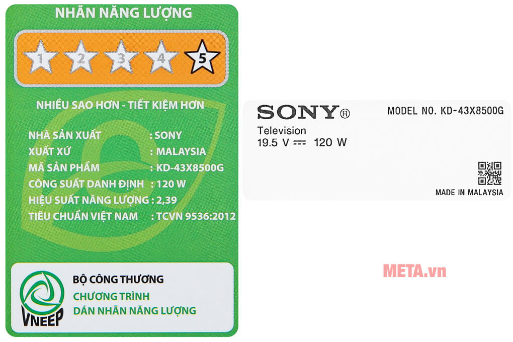 Tivi Sony Android 4K 43 inch KD-43X8500G/S (Bạc)