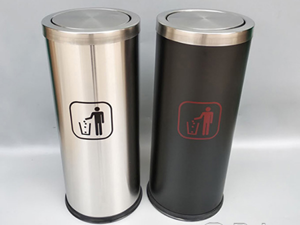 Thùng rác inox trắng nắp lật Paloca (300mm x 600mm)