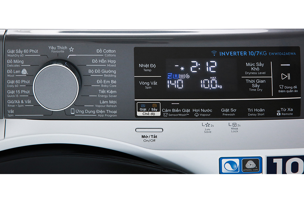 Máy giặt sấy Electrolux 10kg/7kg UltimateCare 900 EWW1042AEWA