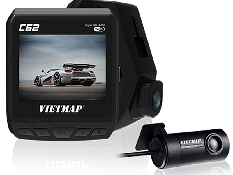 Camera hành trình trước và sau VietMap C62