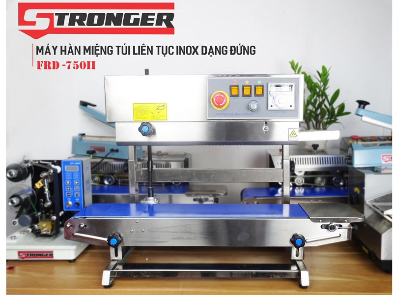 Máy hàn miệng túi liên tục Stronger FRD-750II