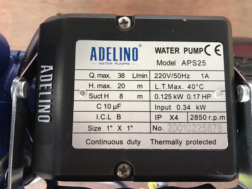Máy bơm tăng áp Adelino APS25 - 125W