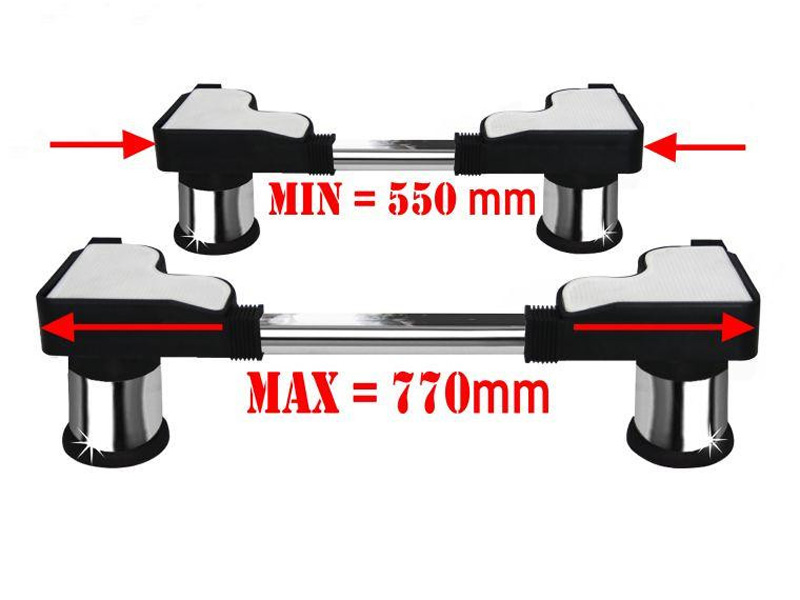 Chân đỡ máy giặt, tủ lạnh inox CD5577 (55cm - 77cm)