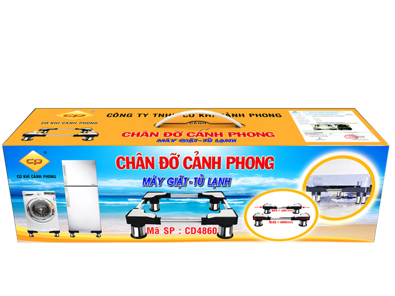 Chân đỡ máy giặt, tủ lạnh inox CD4860N (48cm - 60cm)