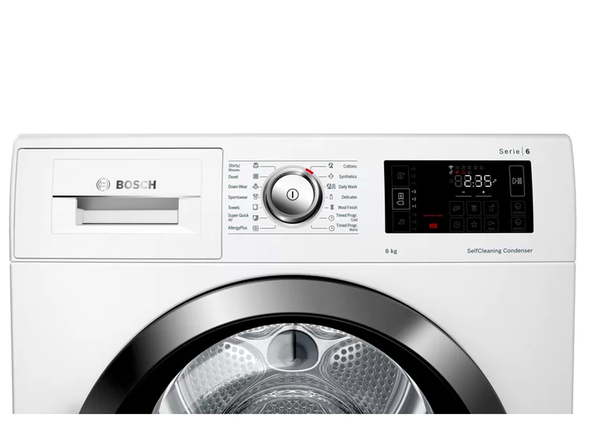 Máy sấy quần áo 8kg kết nối Home Connect Bosch WTW876H8SG (serie 6)