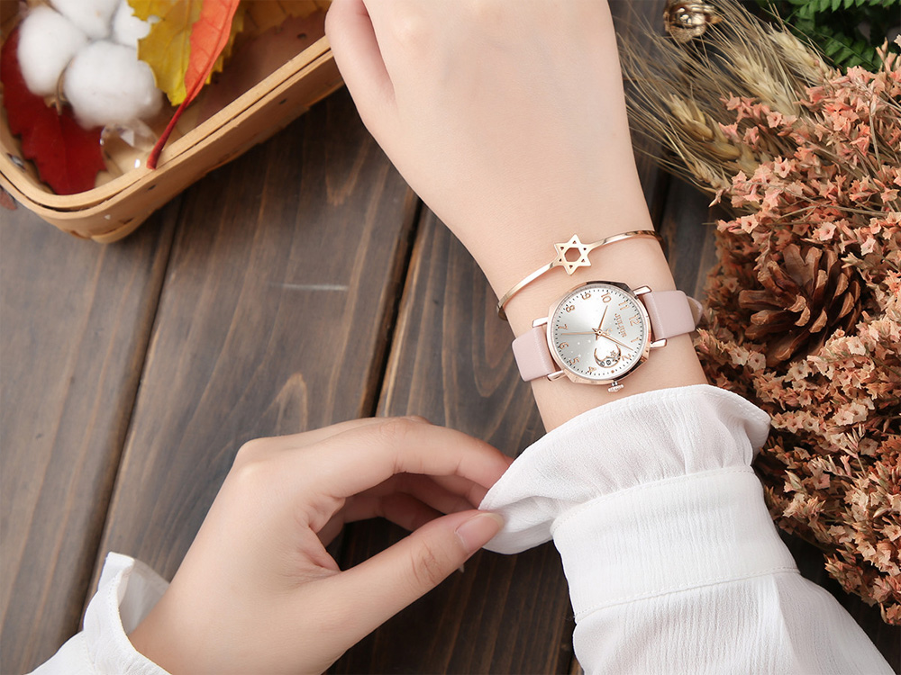 Đồng hồ nữ Julius JA-1211 Hàn Quốc dây da