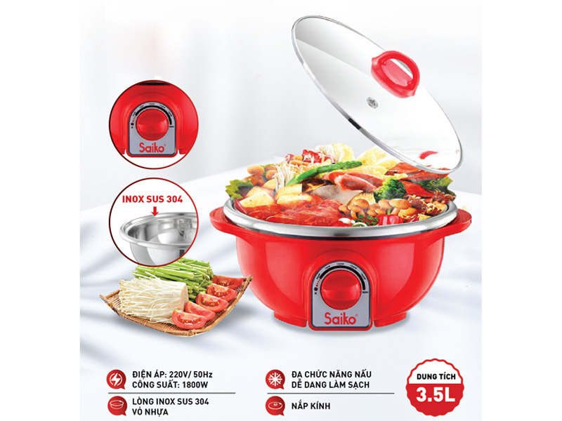 Nồi lẩu điện đa năng Saiko MC 3535S