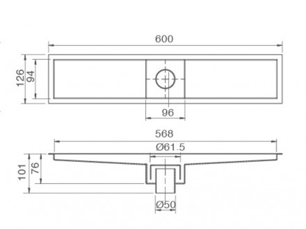 Phễu thoát sàn Inax PBFV-600