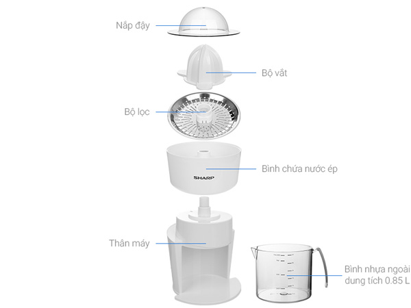 Máy vắt cam Sharp EJ-J408-WH