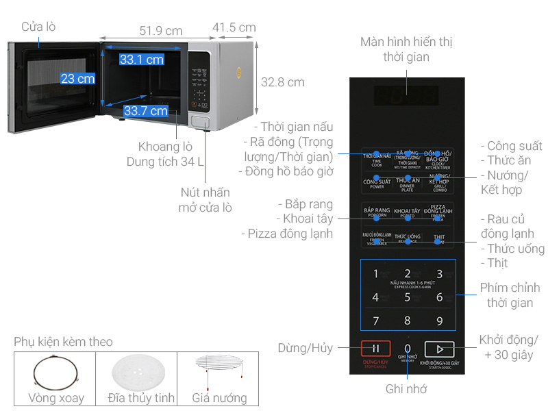 Lò vi sóng Toshiba ER-SGS34(S1)VN 34 lít