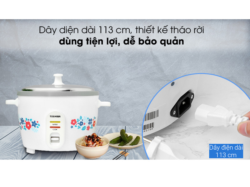 Nồi cơm nắp rời Toshiba RC-18MH2PV(F) 1.8 lít